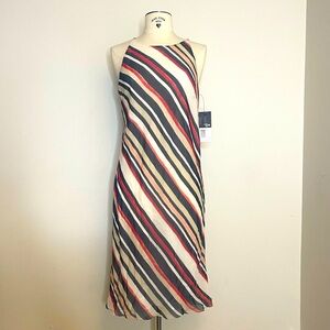 Silk Kenneth Cole stripe dress NWT